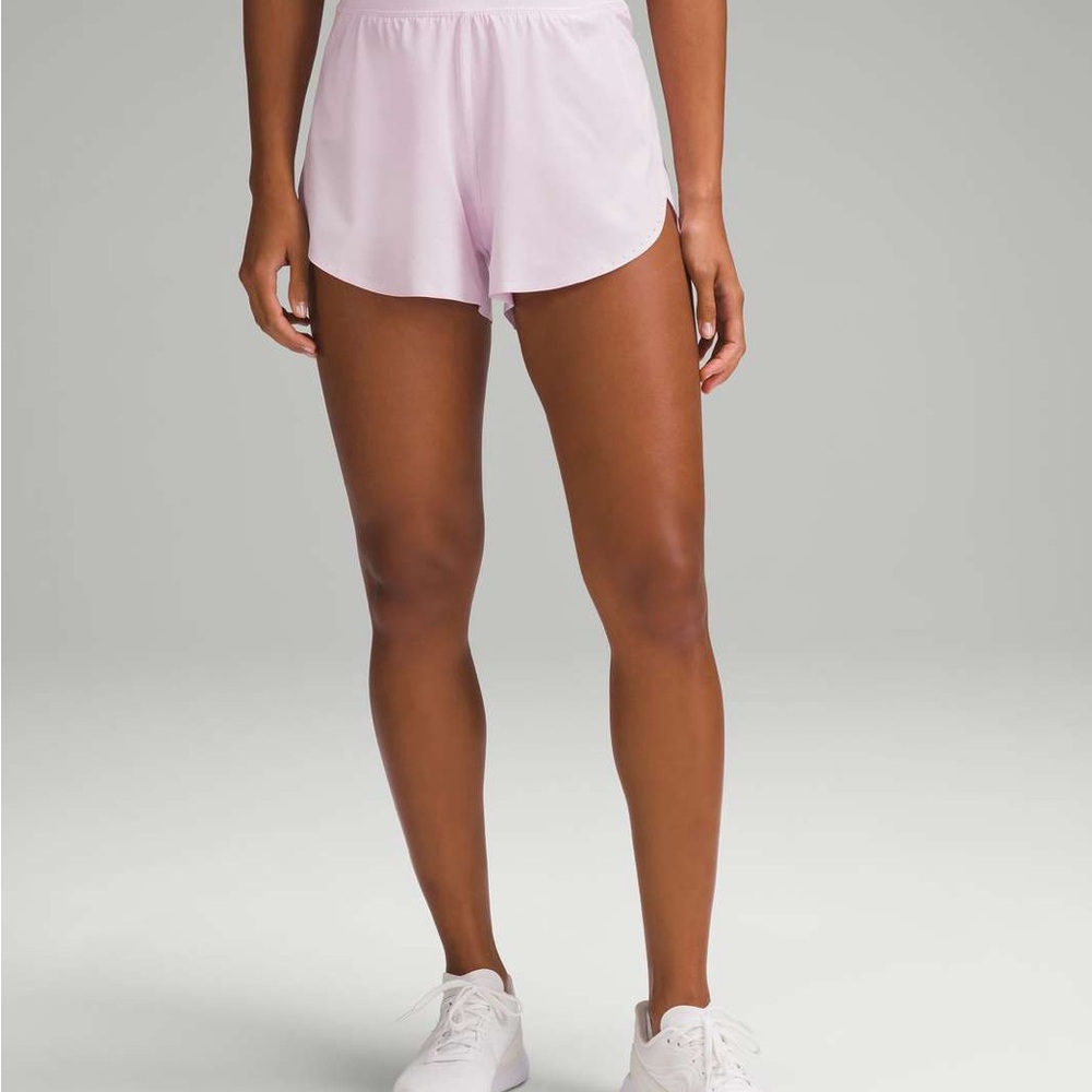 Lululemon Athletica Fast and Free High Rise 3” Shorts in Vitapink